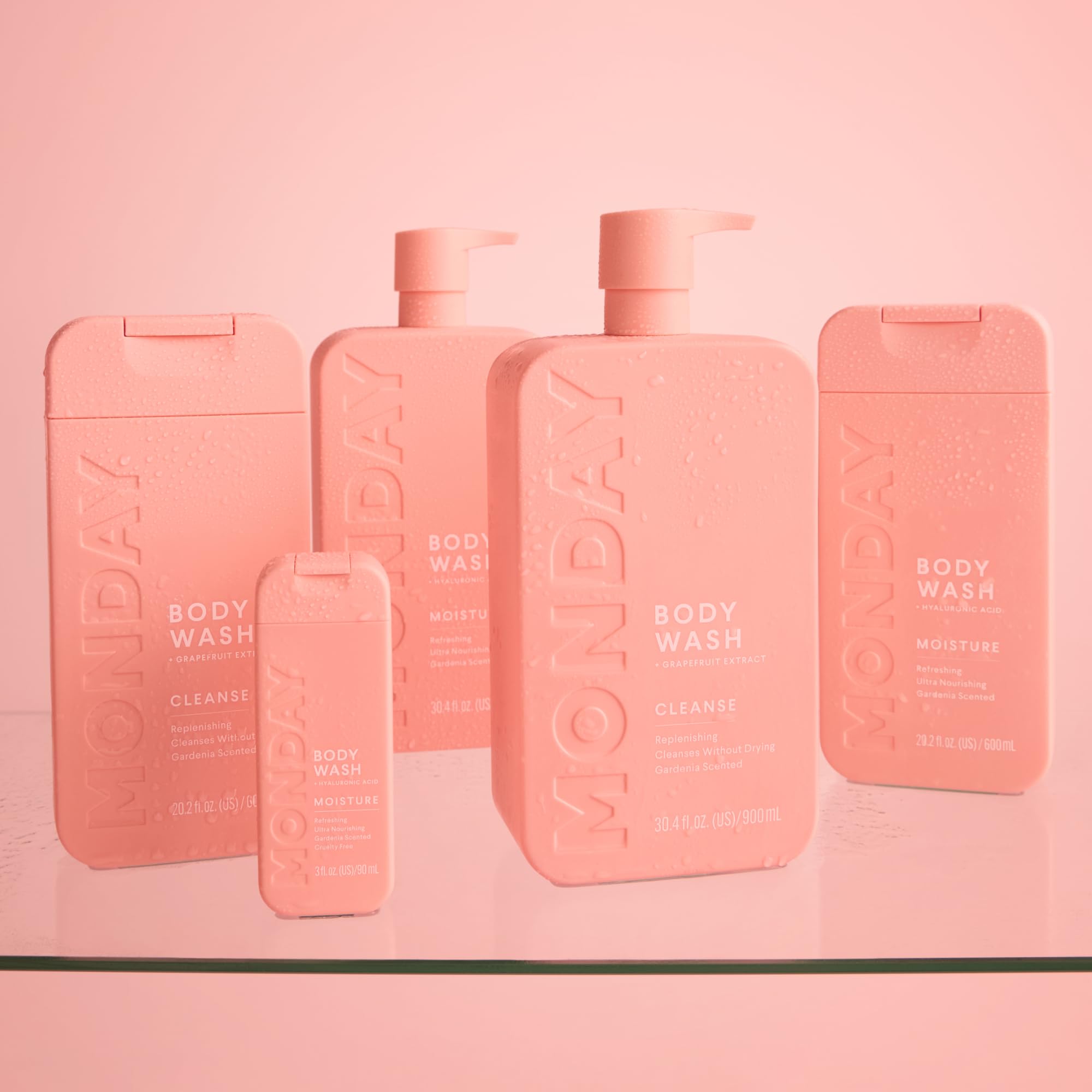 MONDAY HAIRCARE MOISTURE Body Wash with Hyaluronic Acid, Shea Butter, Coconut Oil & Grapefruit Extract for Normal to Dry Skin 600 mL (Dual Pack) - Image 7