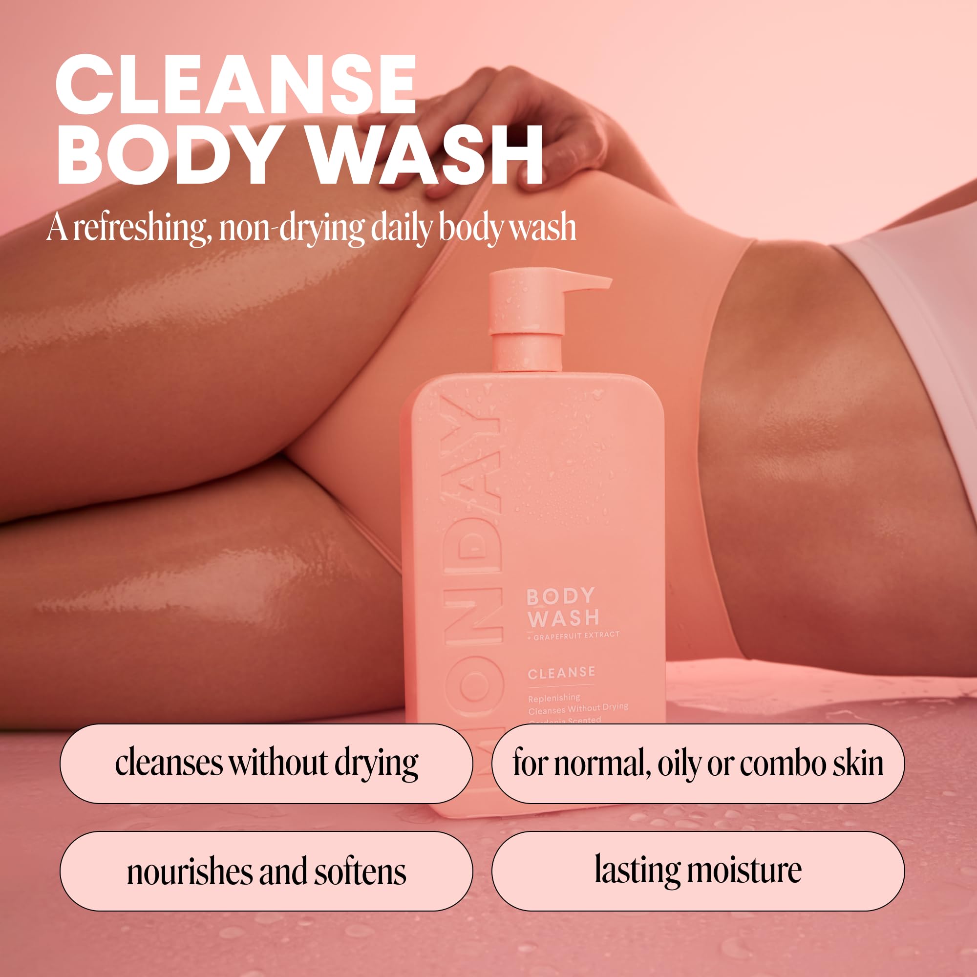 MONDAY HAIRCARE CLEANSE Body Wash with Grapefruit Extract, Hyaluronic Acid, Shea Butter, Coconut Oil for Normal to Oily/Combination Skin 900 mL - Image 4