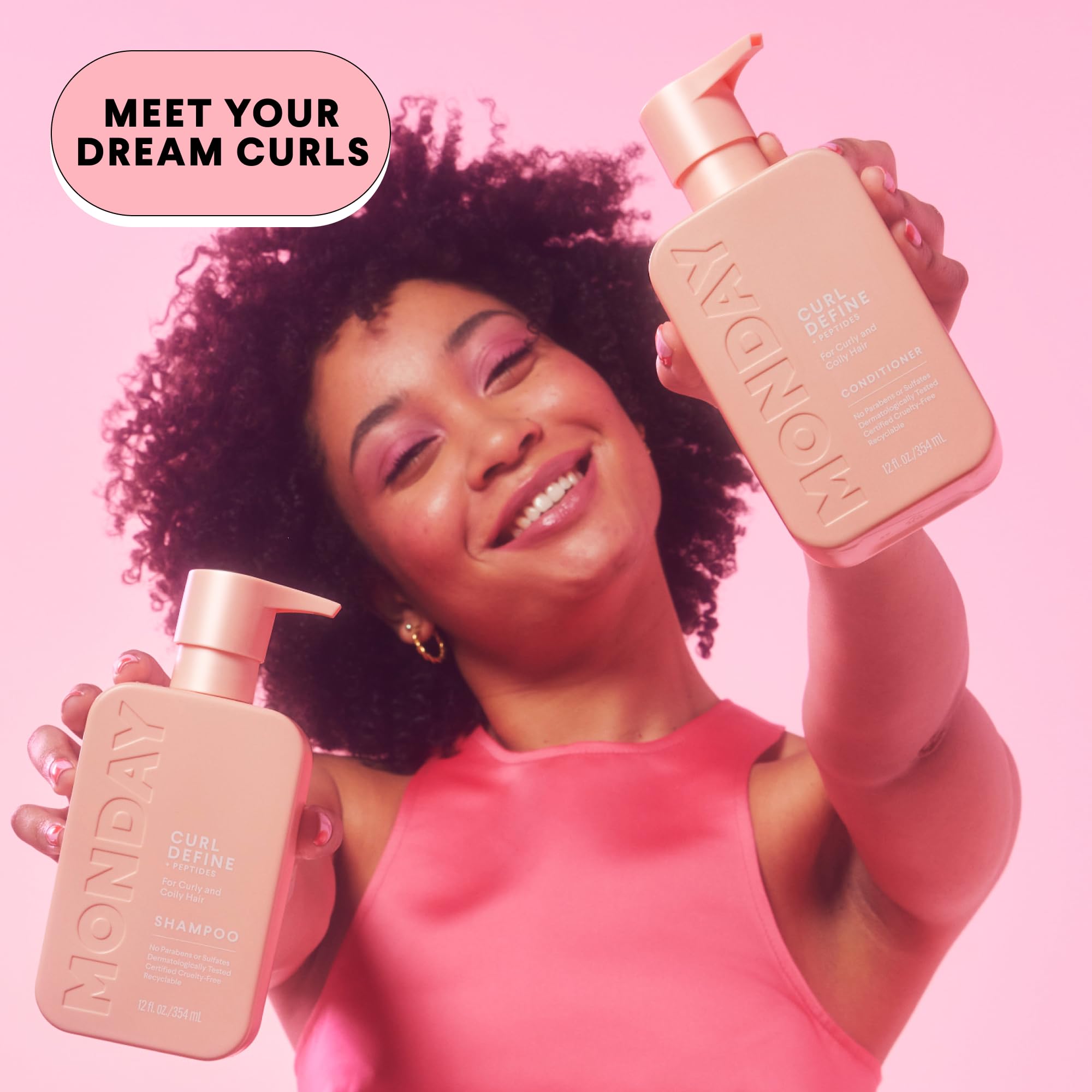MONDAY HAIRCARE CURL DEFINE Conditioner with Peptides, Coconut Oil & Shea Butter for Curls of All Types 354 mL - Image 4