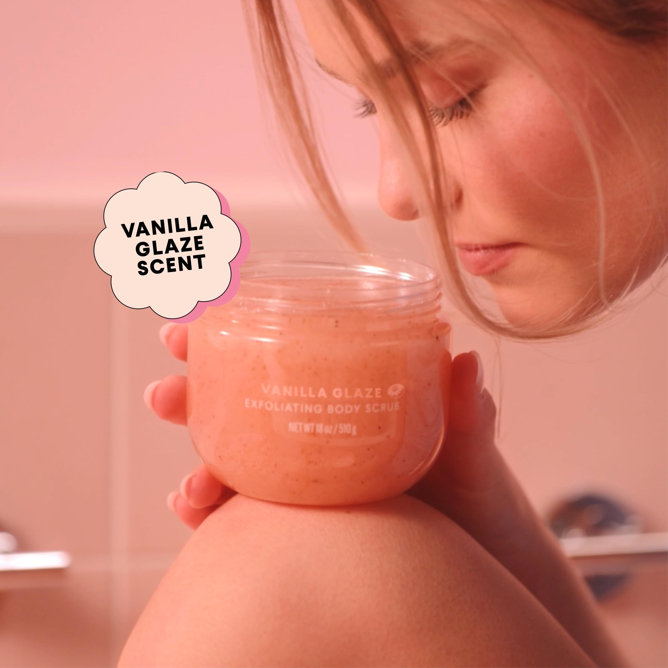MONDAY Haircare EXFOLIATING Body Scrub – Vanilla Glaze Scent with Shea Butter & Coconut Oil, 18 oz(Pack of 2) - Image 5