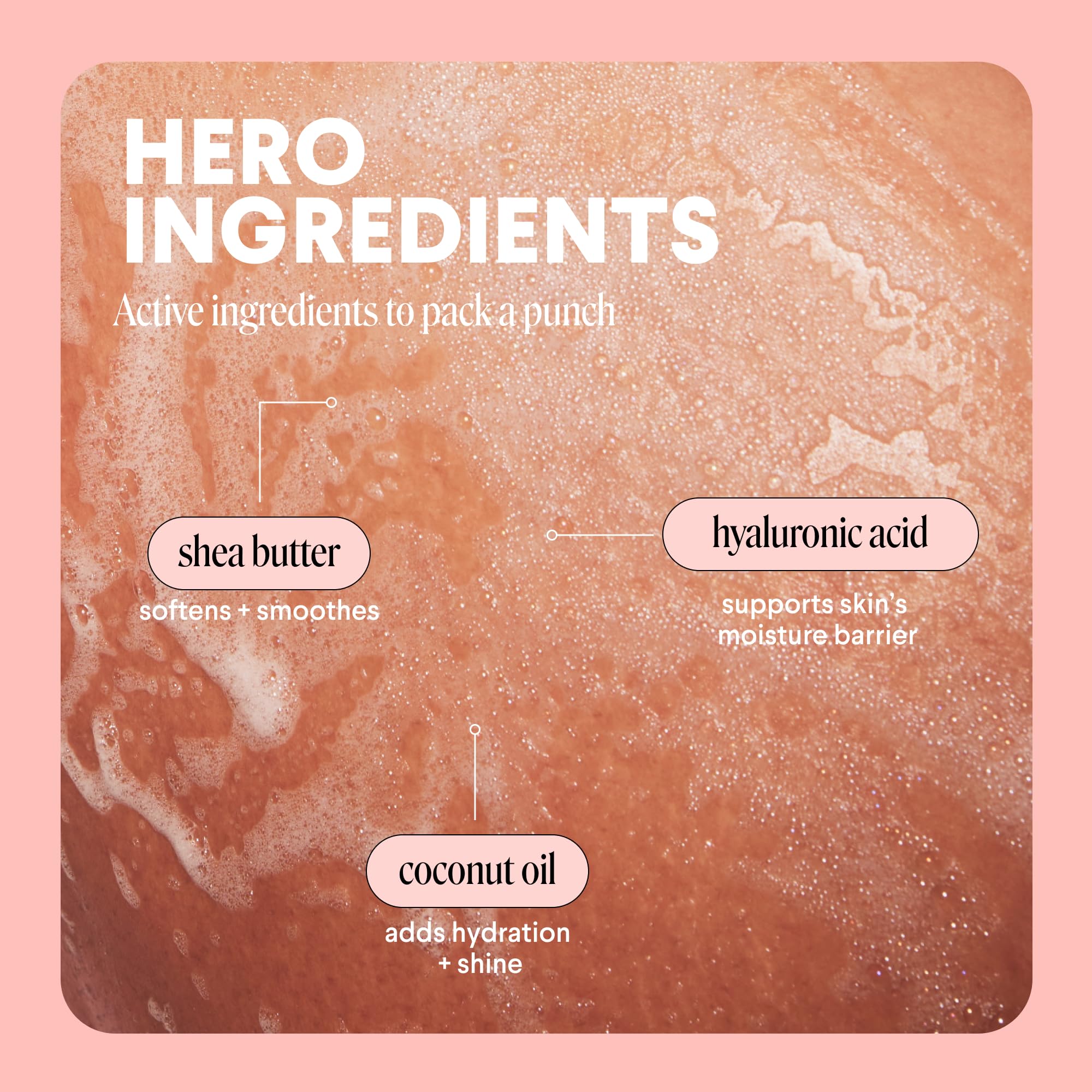 MONDAY HAIRCARE MOISTURE Body Wash with Hyaluronic Acid, Shea Butter, Coconut Oil & Grapefruit Extract for Normal to Dry Skin 600 mL (Dual Pack) - Image 3