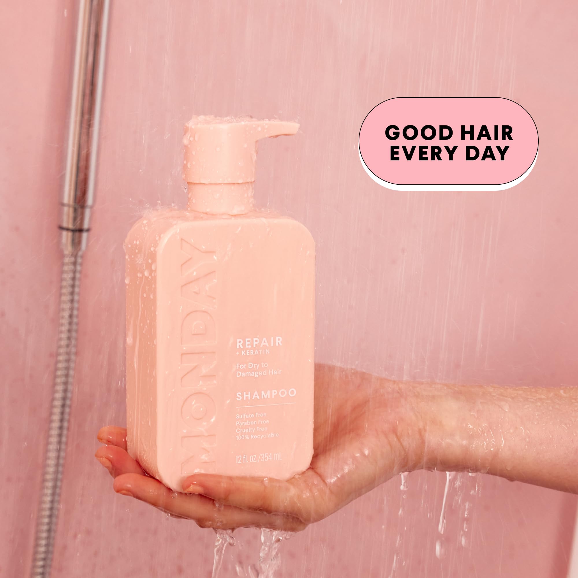 MONDAY HAIRCARE REPAIR Conditioner with Keratin, Coconut Oil, Shea Butter, Argan Oil & Cocoa Butter For Dry to Damaged & Depleted Hair 354mL - Image 3
