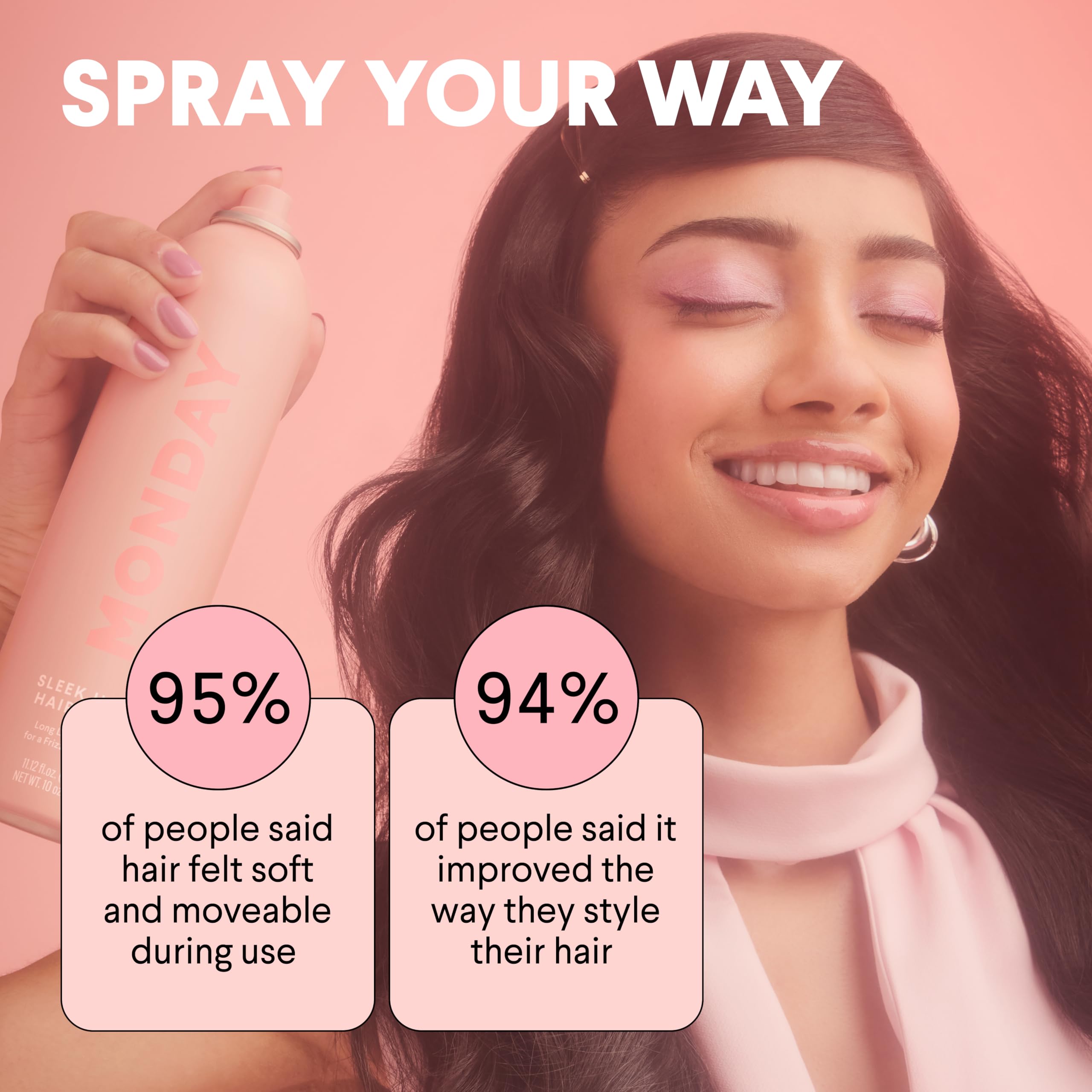 MONDAY HAIRCARE SLEEK HOLD Hairspray for long-lasting finish 329 mL - Image 10