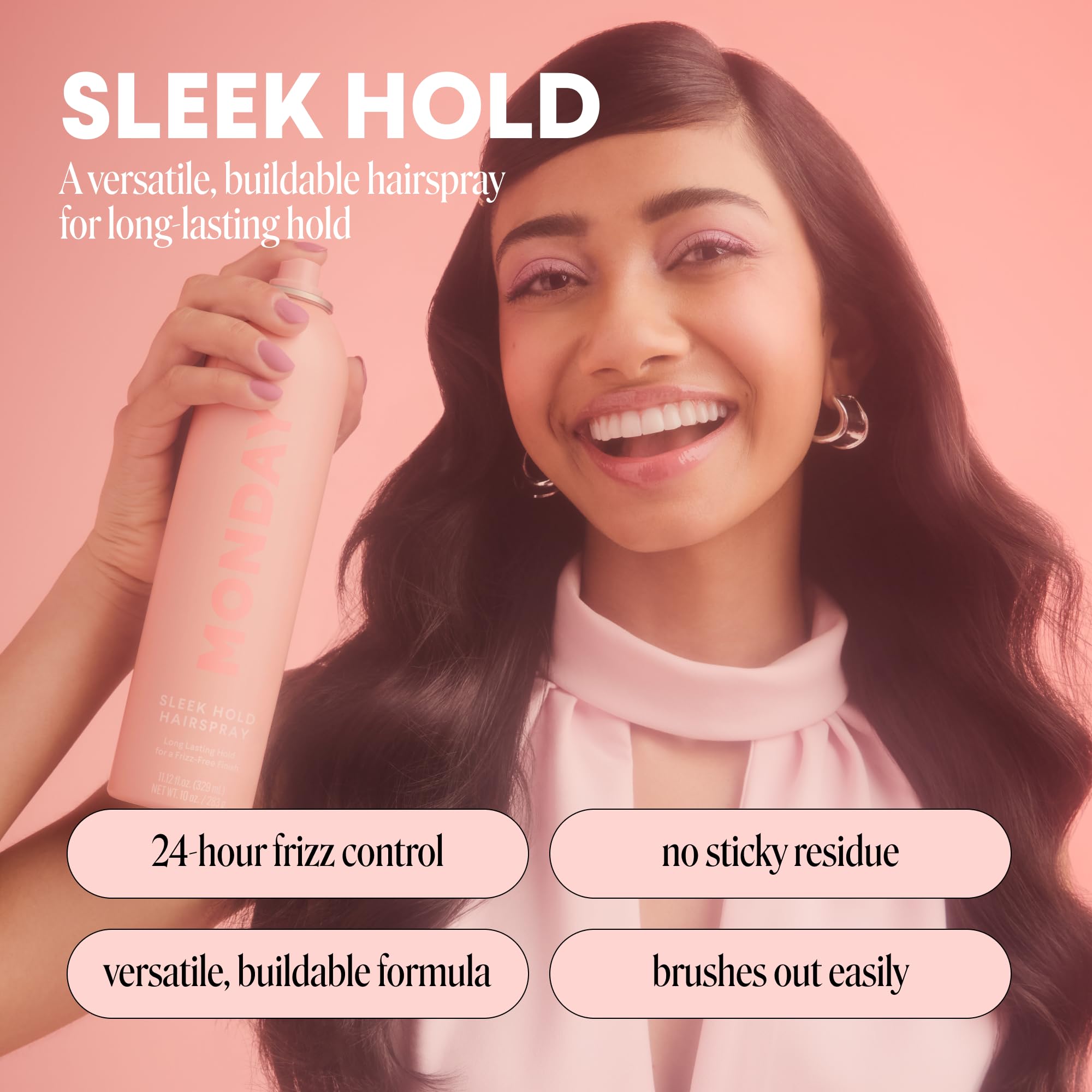 MONDAY HAIRCARE SLEEK HOLD Hairspray for long-lasting finish 329 mL - Image 3