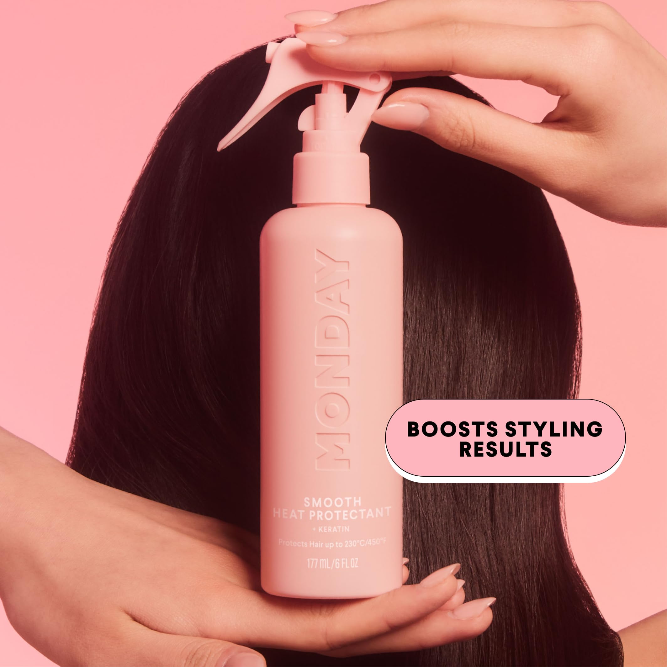 MONDAY HAIRCARE SMOOTH Heat Protectant with Keratin – 6 oz for a Smooth, Polished Finish(Pack of 2) - Image 3