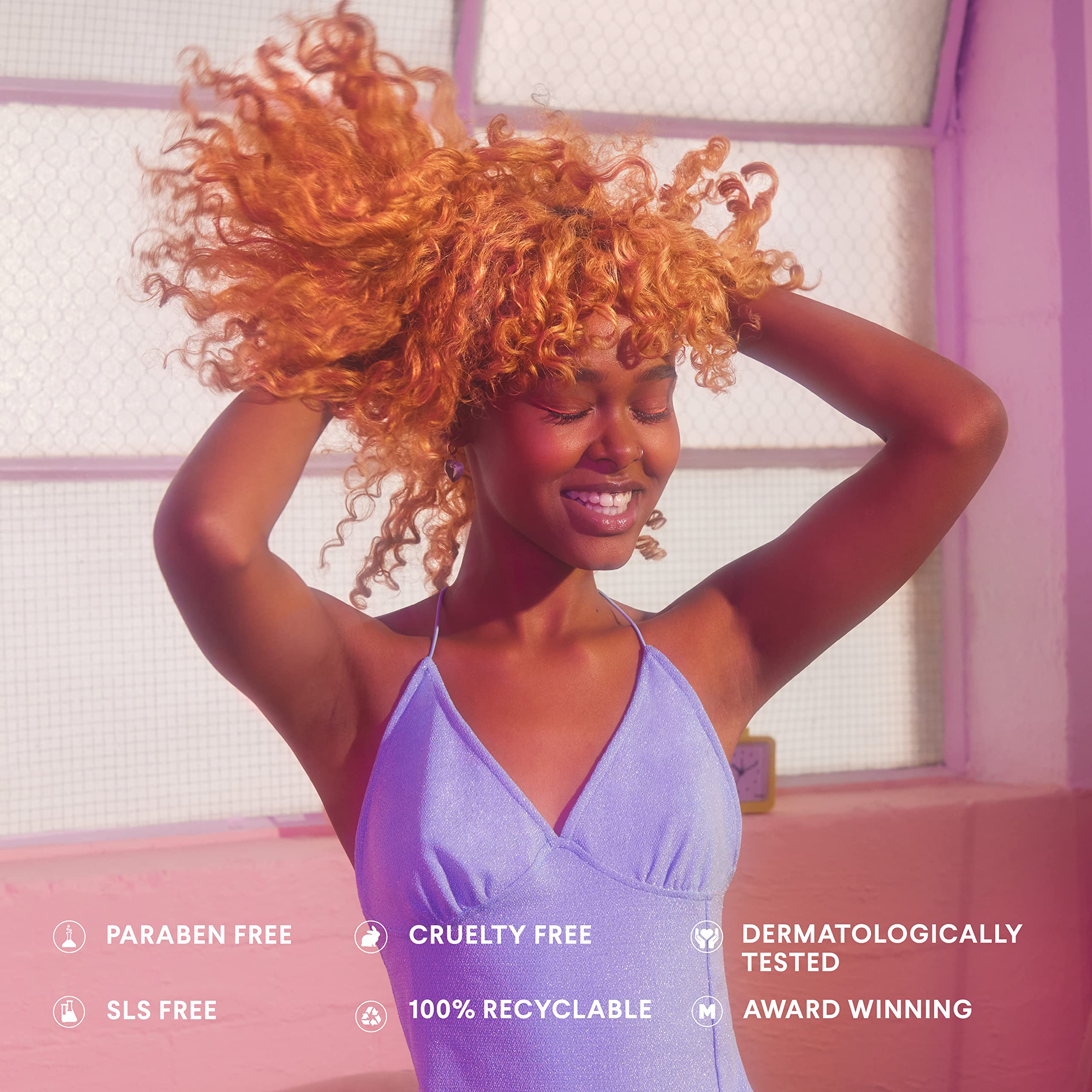 MONDAY HAIRCARE Smooth Shampoo + Conditioner Bathroom Set (2 Pack) 30oz Each for Frizzy, Coarse, and Curly Hair, Made from Coconut Oil, Shea Butter, & Vitamin E, 100% Recyclable Bottles - Image 4