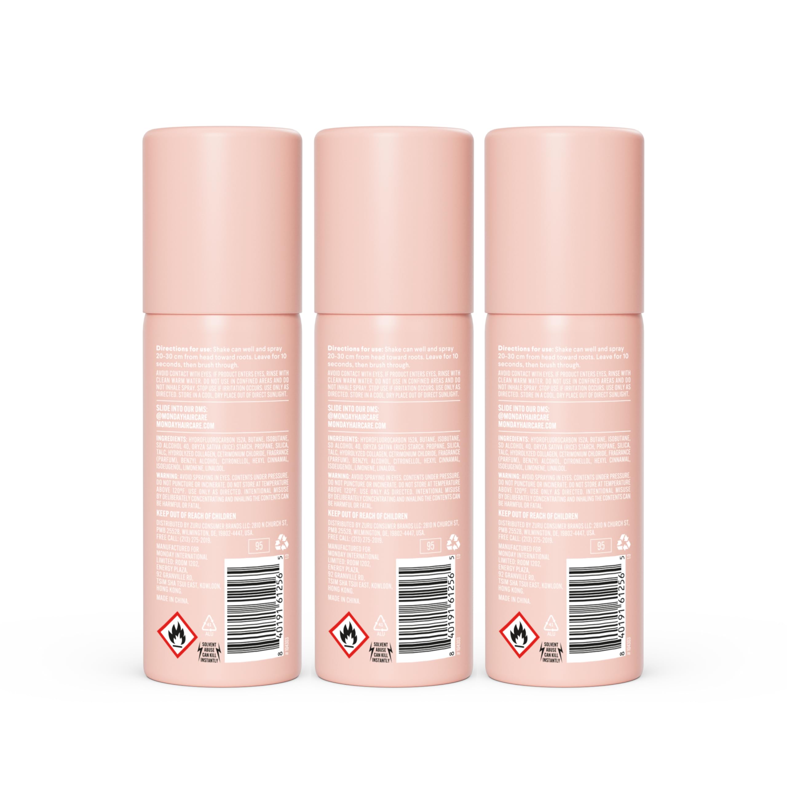 MONDAY HAIRCARE VOLUME Dry Shampoo with Collagen, oil-absorbing ideal for Thin & Fine Hair 50ML (3 Pack) - Image 7