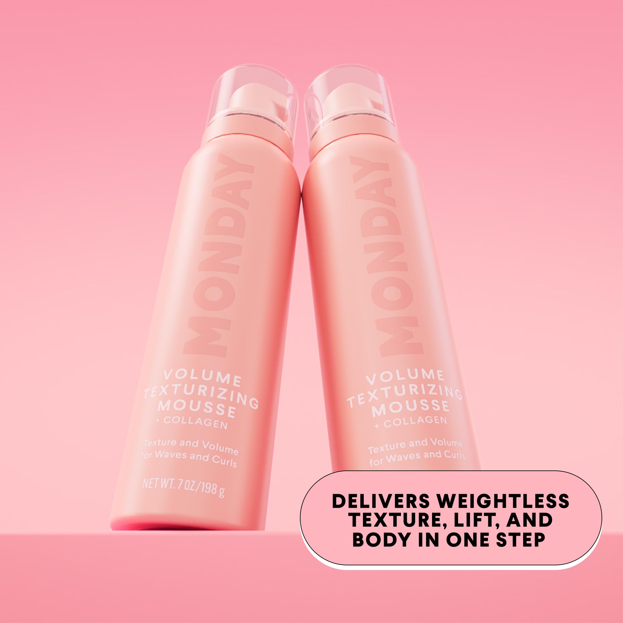MONDAY HAIRCARE VOLUME Texturizing Mousse with Hydrolysed Collagen – For Instant Texture & Volume, 7 oz(Pack of 2) - Image 3